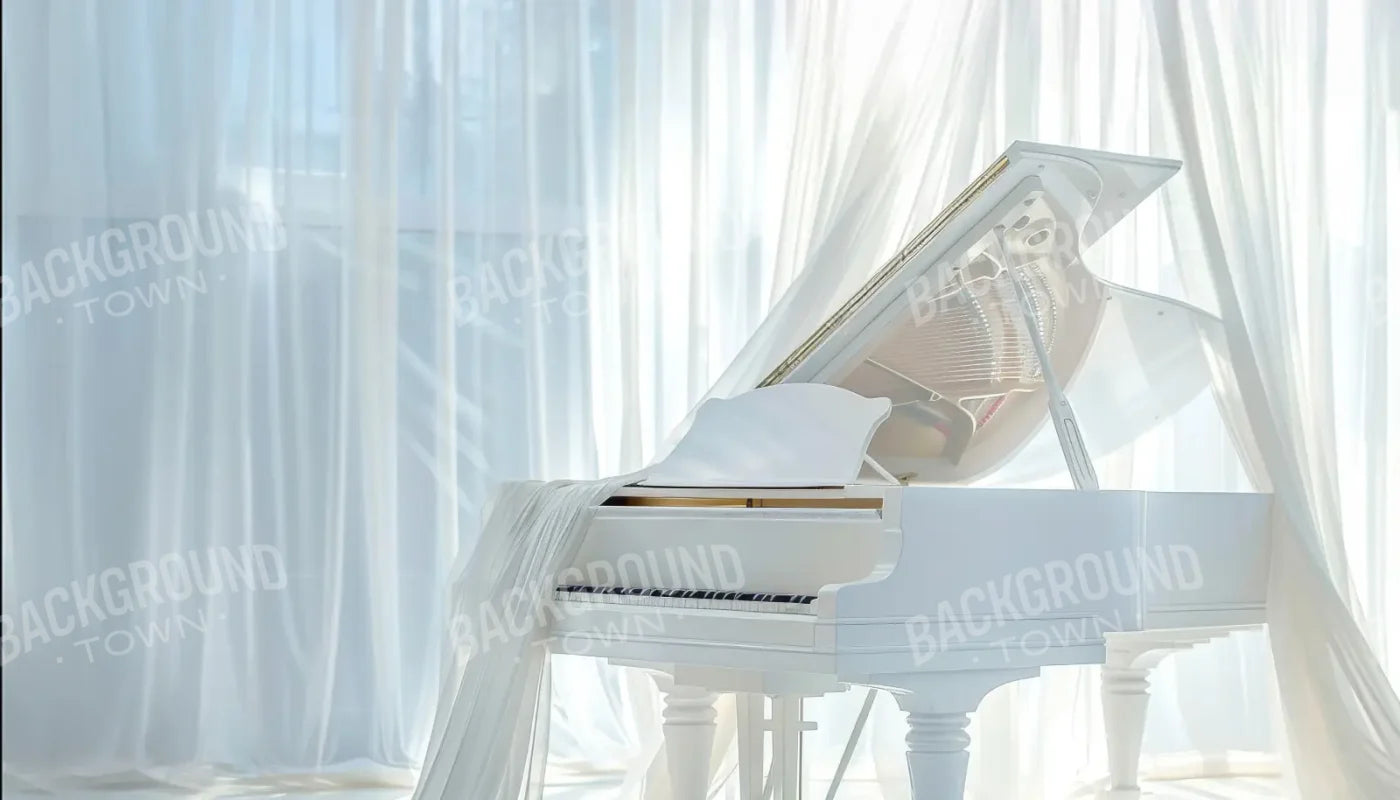 White Piano 14’x8’ UltraCloth (168 x 96 inch) Backdrop