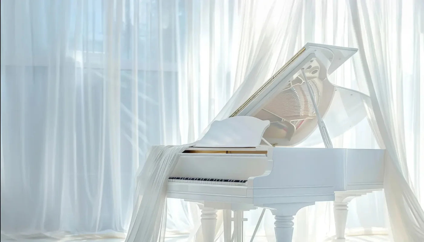 White Piano 14’x8’ UltraCloth (168 x 96 inch) Backdrop