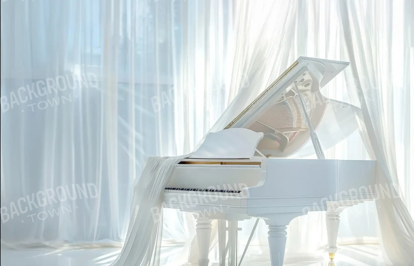 White Piano 14’x9’ UltraCloth (168 x 108 inch) Backdrop