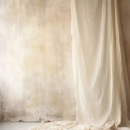 Plaster Wall With Curtain I 10X10 Ultracloth ( 120 X Inch ) Backdrop