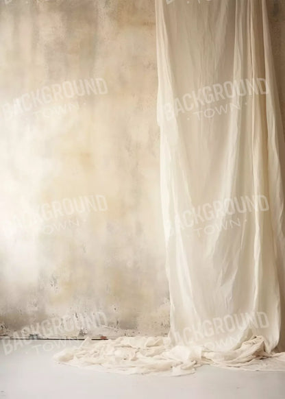 Plaster Wall With Curtain I 5X7 Ultracloth ( 60 X 84 Inch ) Backdrop
