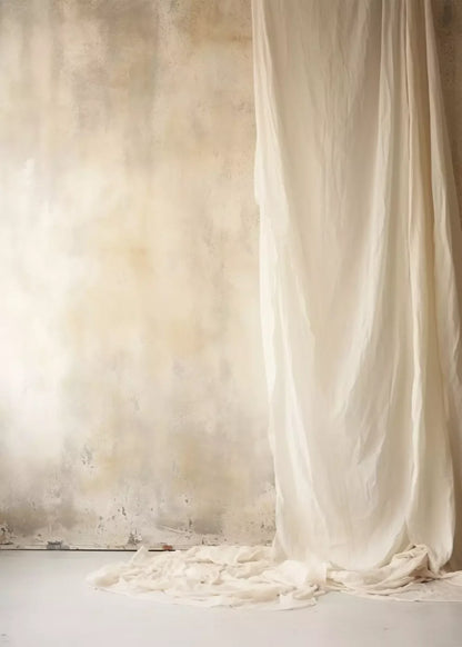 Plaster Wall With Curtain I 5X7 Ultracloth ( 60 X 84 Inch ) Backdrop