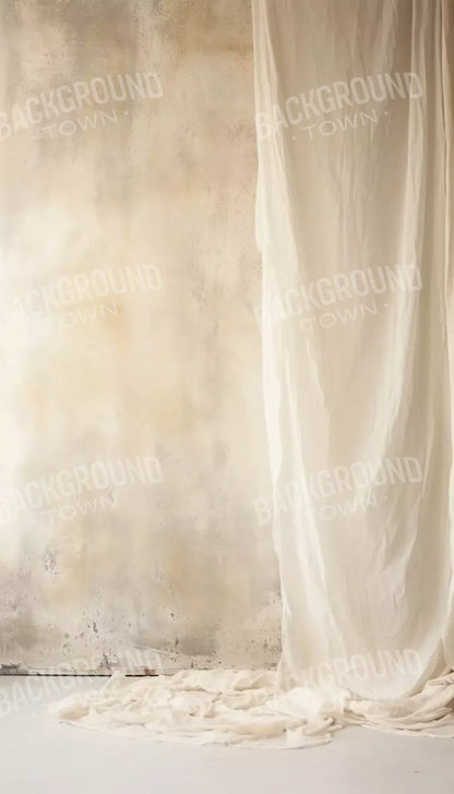 Plaster Wall With Curtain I 8X14 Ultracloth ( 96 X 168 Inch ) Backdrop