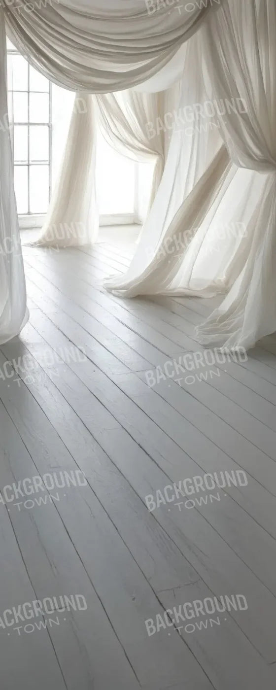 White Sheer Drapery Sweep 8’x20’ UltraCloth (96 x 240 inch) Backdrop
