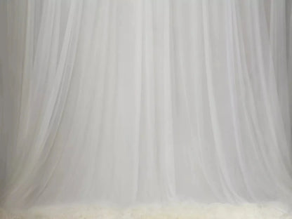 White Sheers 10X8 Fleece ( 120 X 96 Inch ) Backdrop