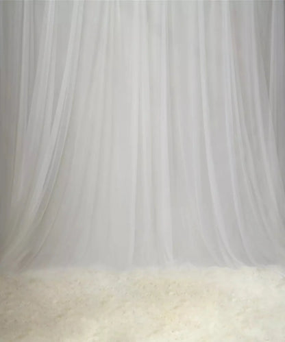 Sheer white drapes Backdrop for Photography
