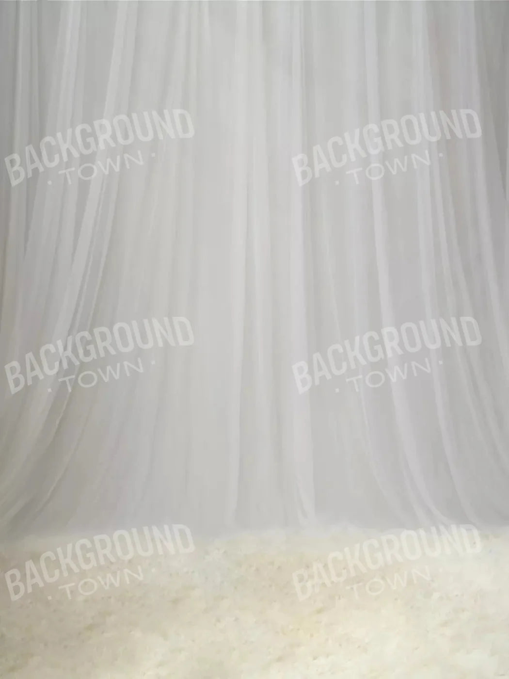 White Sheers 5X68 Fleece ( 60 X 80 Inch ) Backdrop