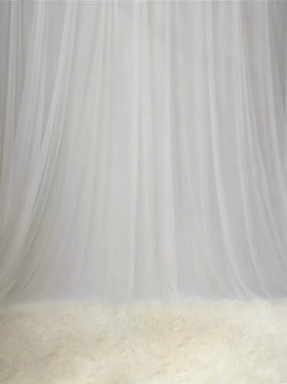 White Sheers 5X7 Ultracloth ( 60 X 84 Inch ) Backdrop