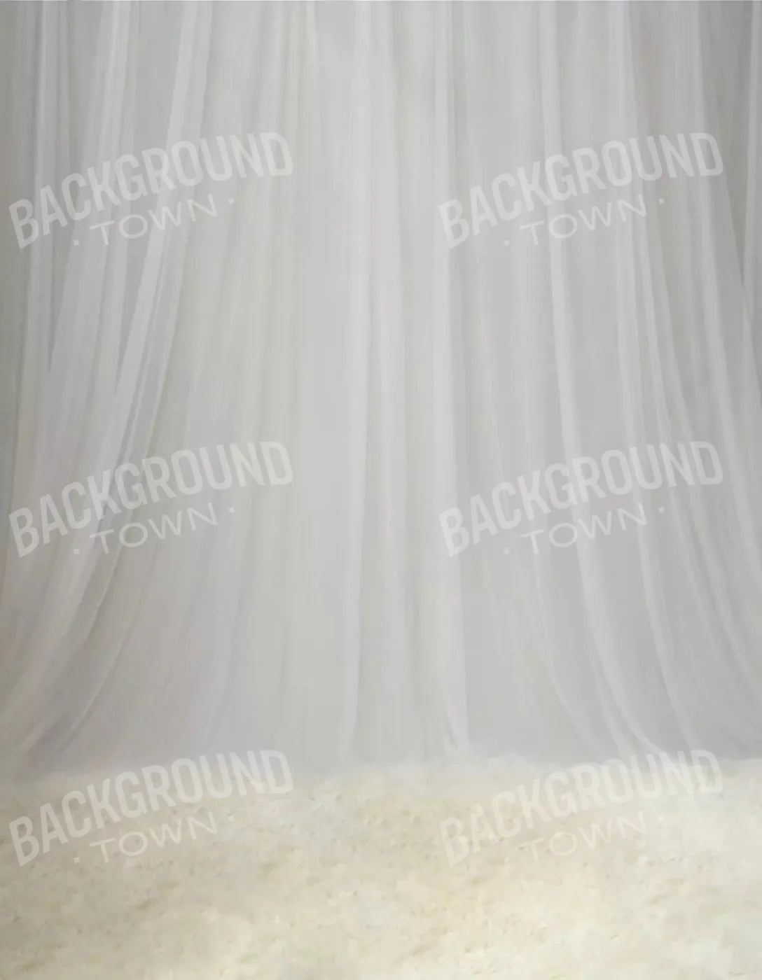 White Sheers 6X8 Fleece ( 72 X 96 Inch ) Backdrop