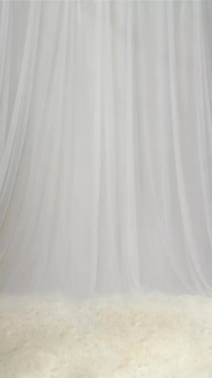 White Sheers 8X14 Ultracloth ( 96 X 168 Inch ) Backdrop