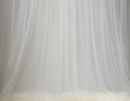 White Sheers 8X6 Fleece ( 96 X 72 Inch ) Backdrop