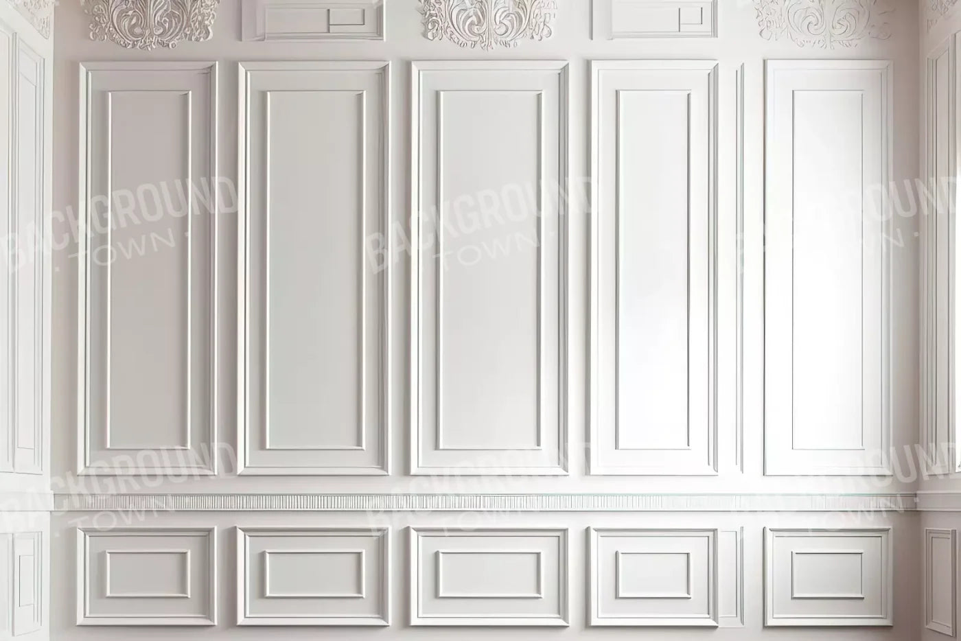 White Simple Ballroom 12X8 Ultracloth ( 144 X 96 Inch ) Backdrop