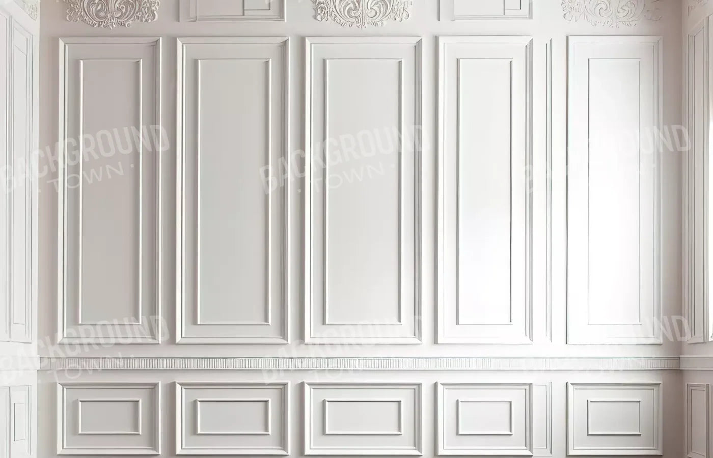 White Simple Ballroom 14X9 Ultracloth ( 168 X 108 Inch ) Backdrop