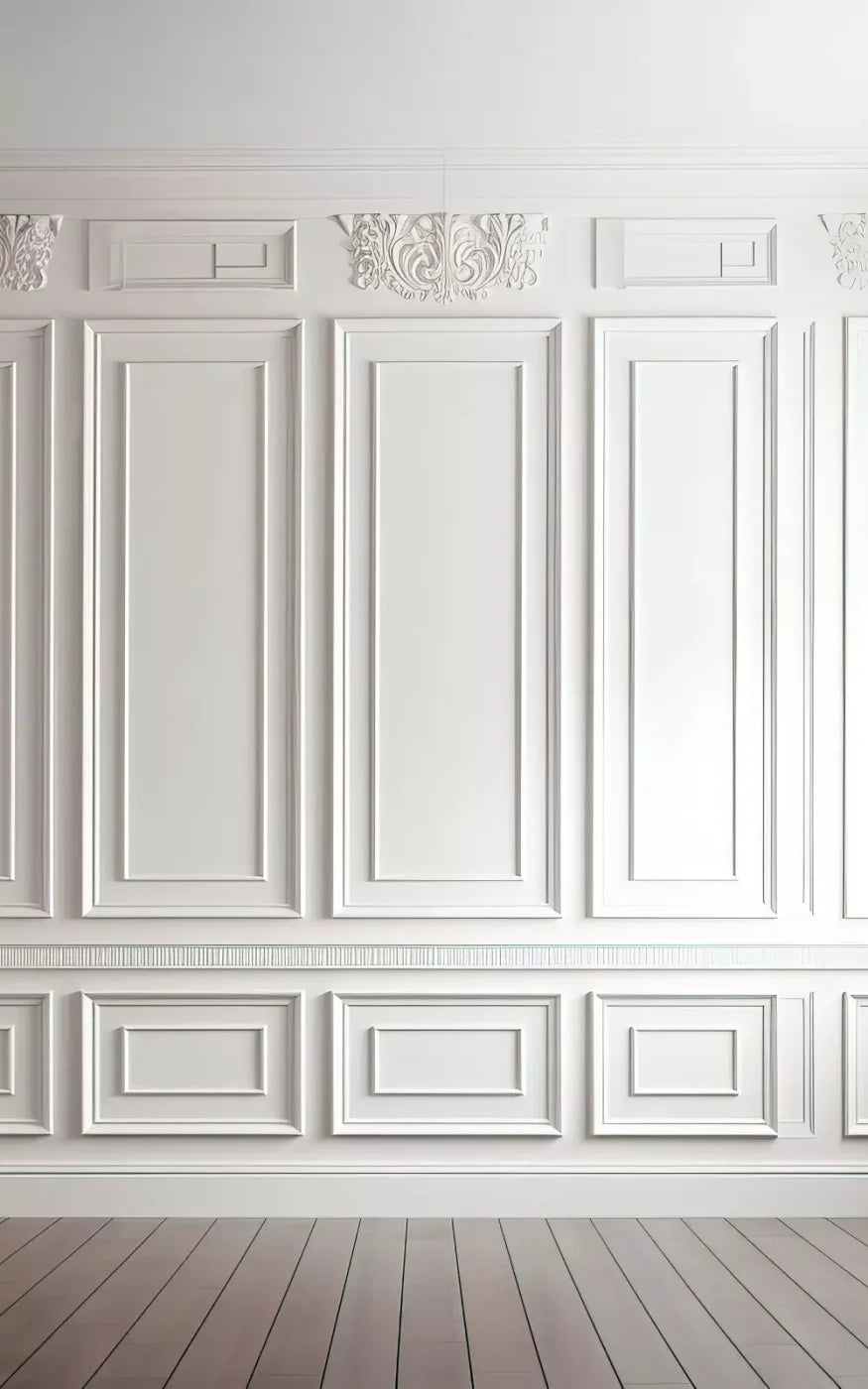 White Simple Ballroom 5X8 Ultracloth ( 60 X 96 Inch ) Backdrop