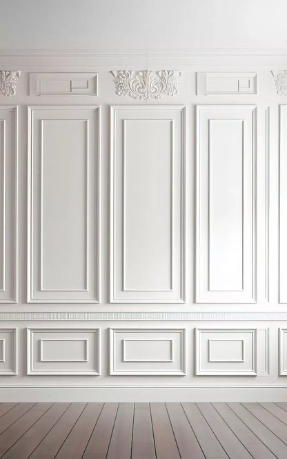 White Simple Ballroom 5X8 Ultracloth ( 60 X 96 Inch ) Backdrop
