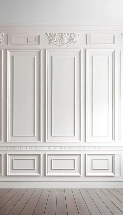 White Simple Ballroom 8X14 Ultracloth ( 96 X 168 Inch ) Backdrop