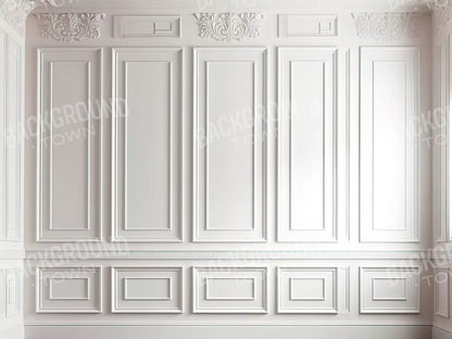 White Simple Ballroom 8X6 Fleece ( 96 X 72 Inch ) Backdrop