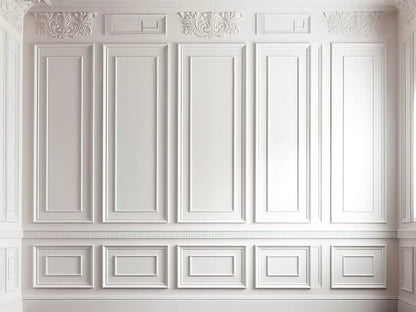 White Simple Ballroom 8X6 Fleece ( 96 X 72 Inch ) Backdrop