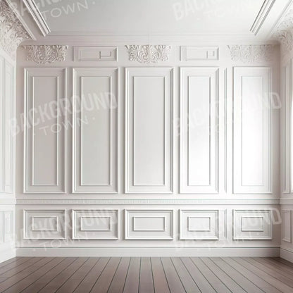 White Simple Ballroom 8X8 Fleece ( 96 X Inch ) Backdrop