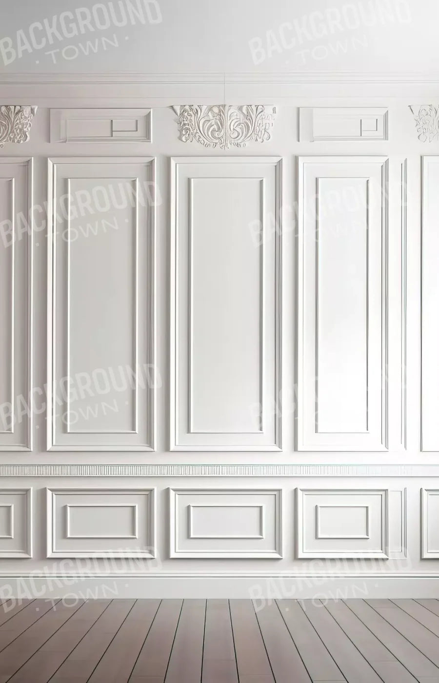 White Simple Ballroom 9X14 Ultracloth ( 108 X 168 Inch ) Backdrop