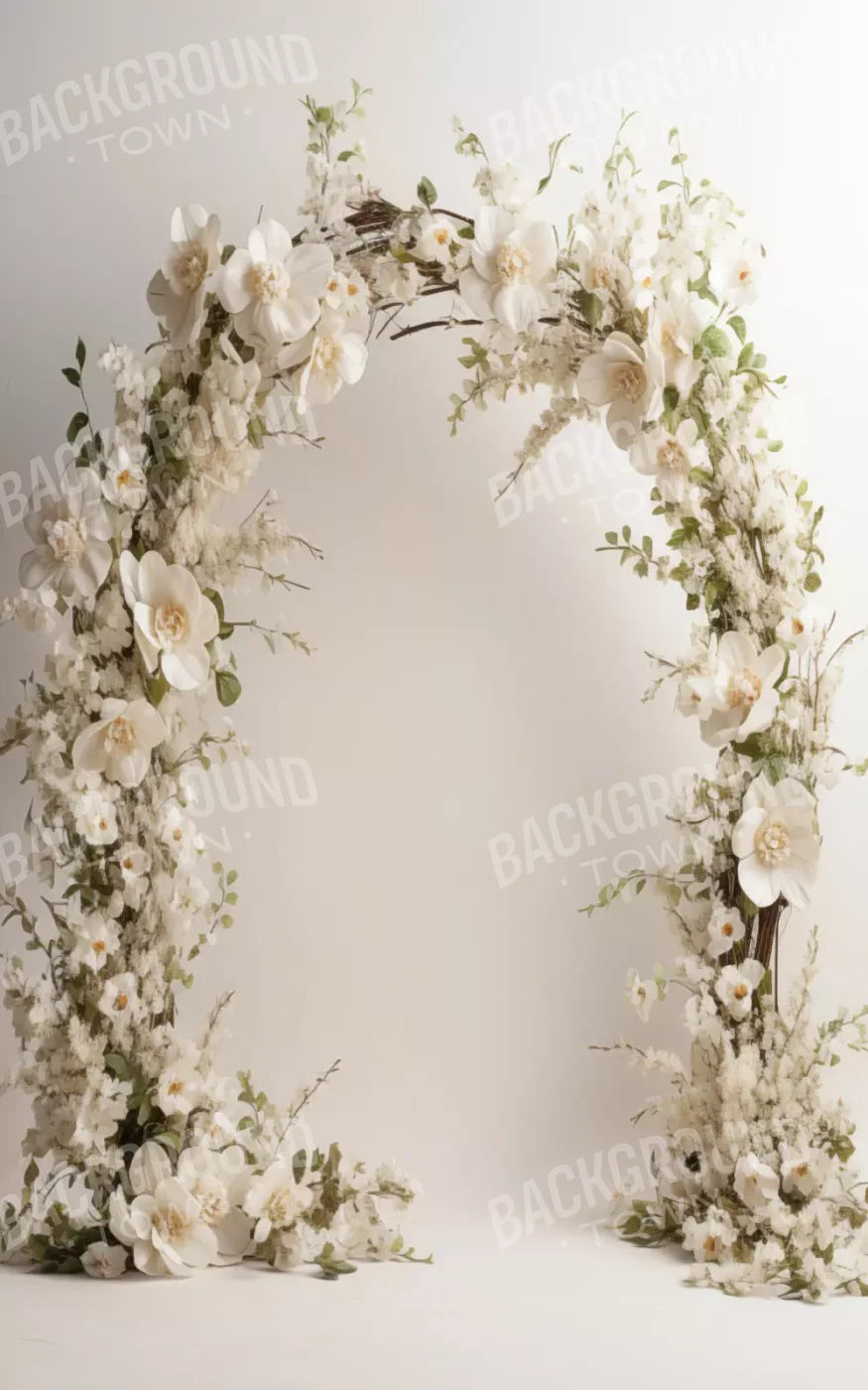 White Studio Floral Arch 10’X16’ Ultracloth (120 X 192 Inch) Backdrop