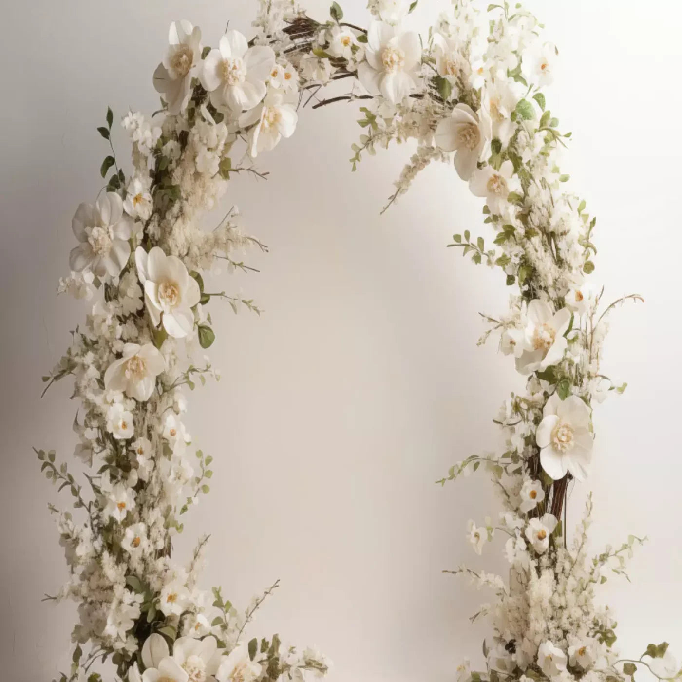 White Studio Floral Arch 10’X10’ Ultracloth (120 X Inch) Backdrop