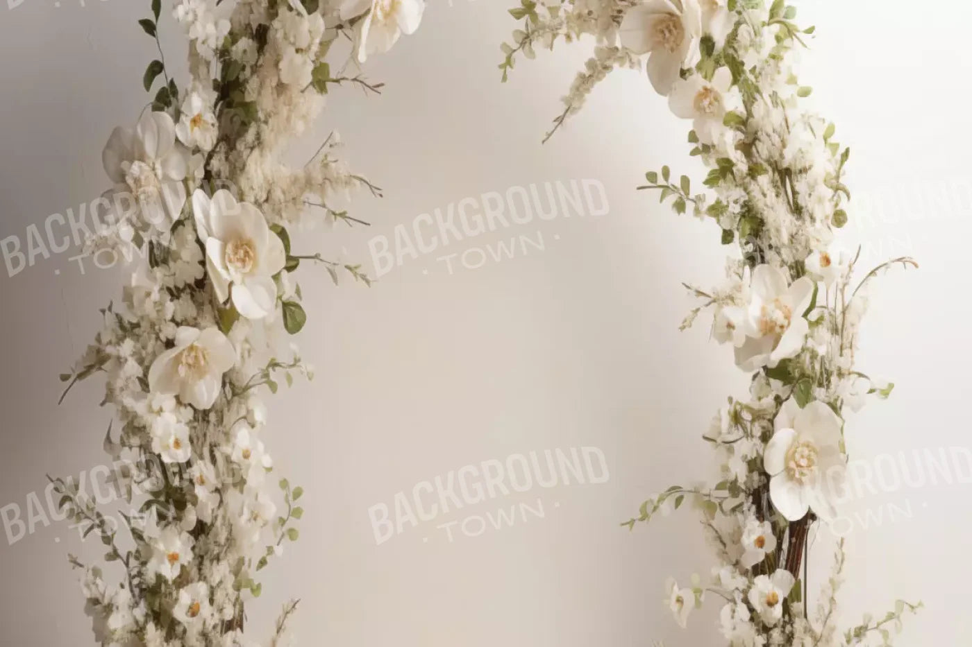 White Studio Floral Arch 12’X8’ Ultracloth (144 X 96 Inch) Backdrop