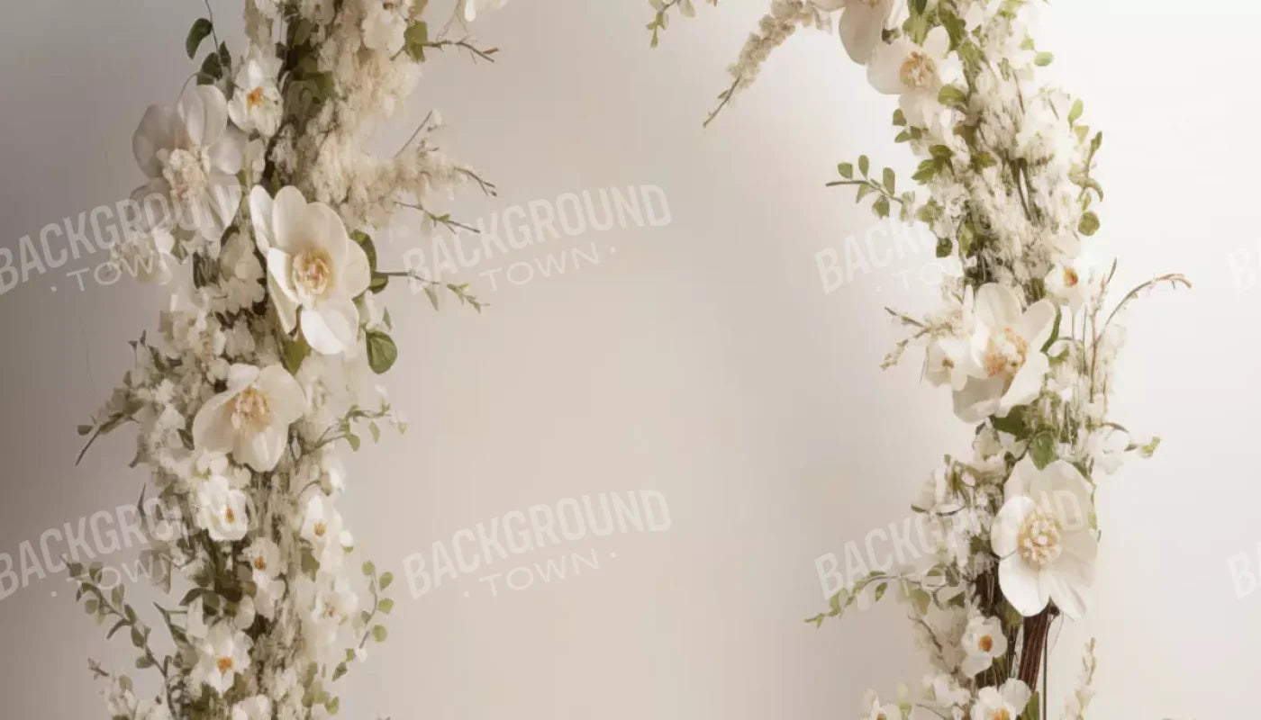 White Studio Floral Arch 14’X8’ Ultracloth (168 X 96 Inch) Backdrop