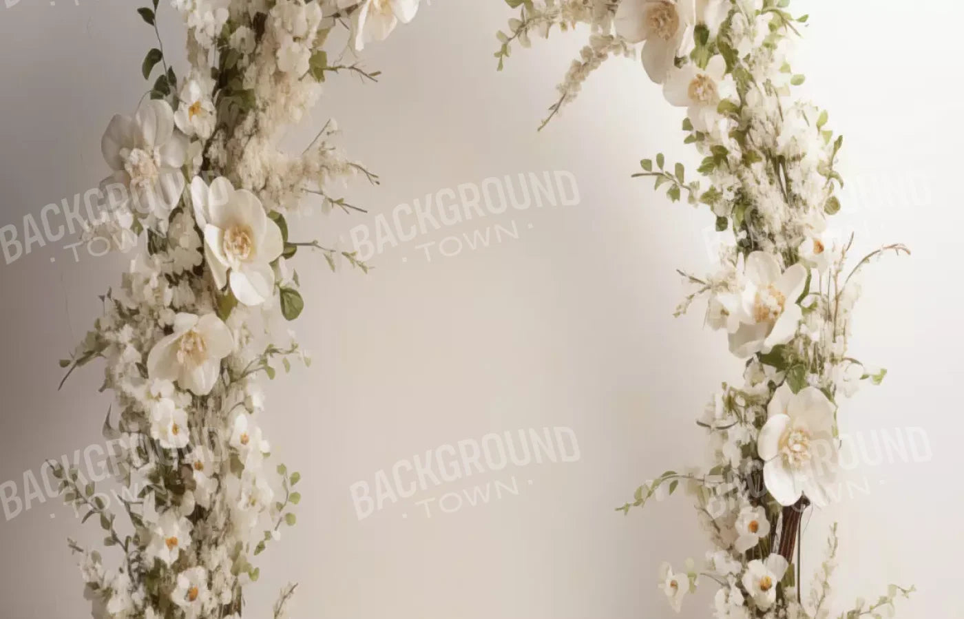 White Studio Floral Arch 14’X9’ Ultracloth (168 X 108 Inch) Backdrop