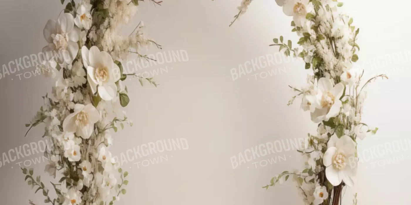 White Studio Floral Arch 16’X8’ Ultracloth (192 X 96 Inch) Backdrop