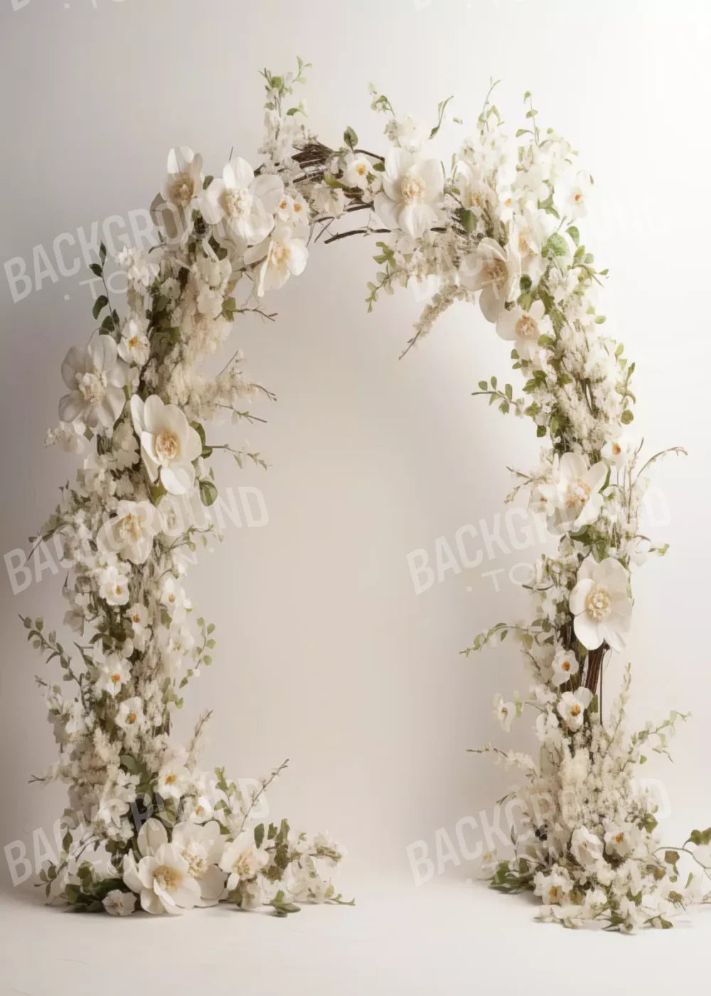 White Studio Floral Arch 5’X7’ Ultracloth (60 X 84 Inch) Backdrop