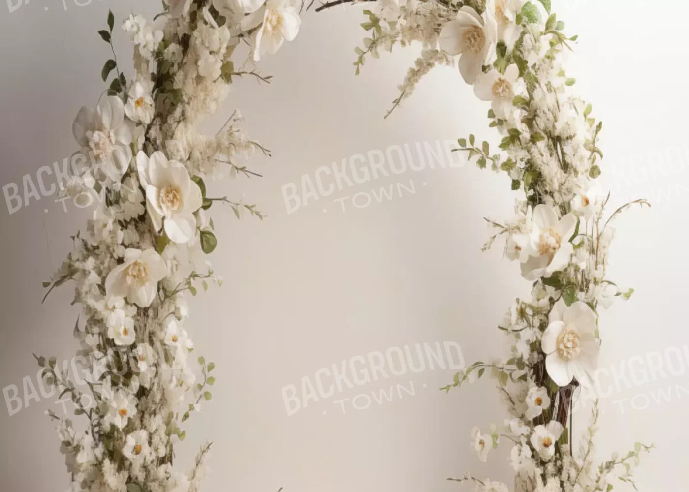 White Studio Floral Arch 7’X5’ Ultracloth (84 X 60 Inch) Backdrop