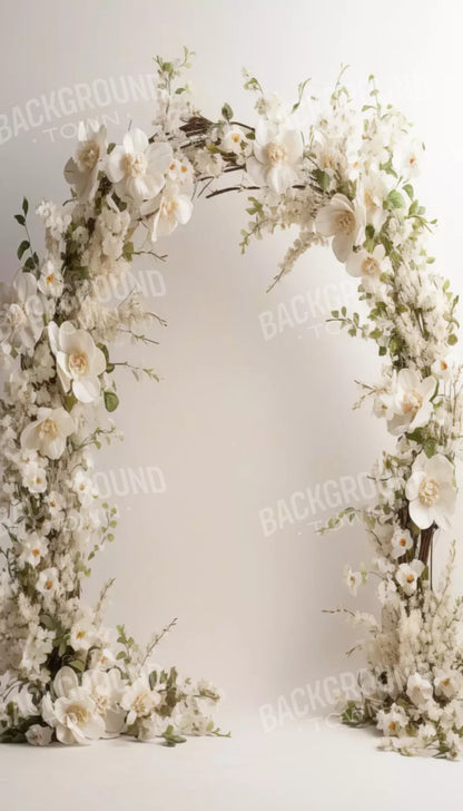 White Studio Floral Arch 8’X14’ Ultracloth (96 X 168 Inch) Backdrop