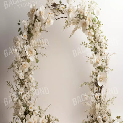 White Studio Floral Arch 8’X8’ Fleece (96 X Inch) Backdrop