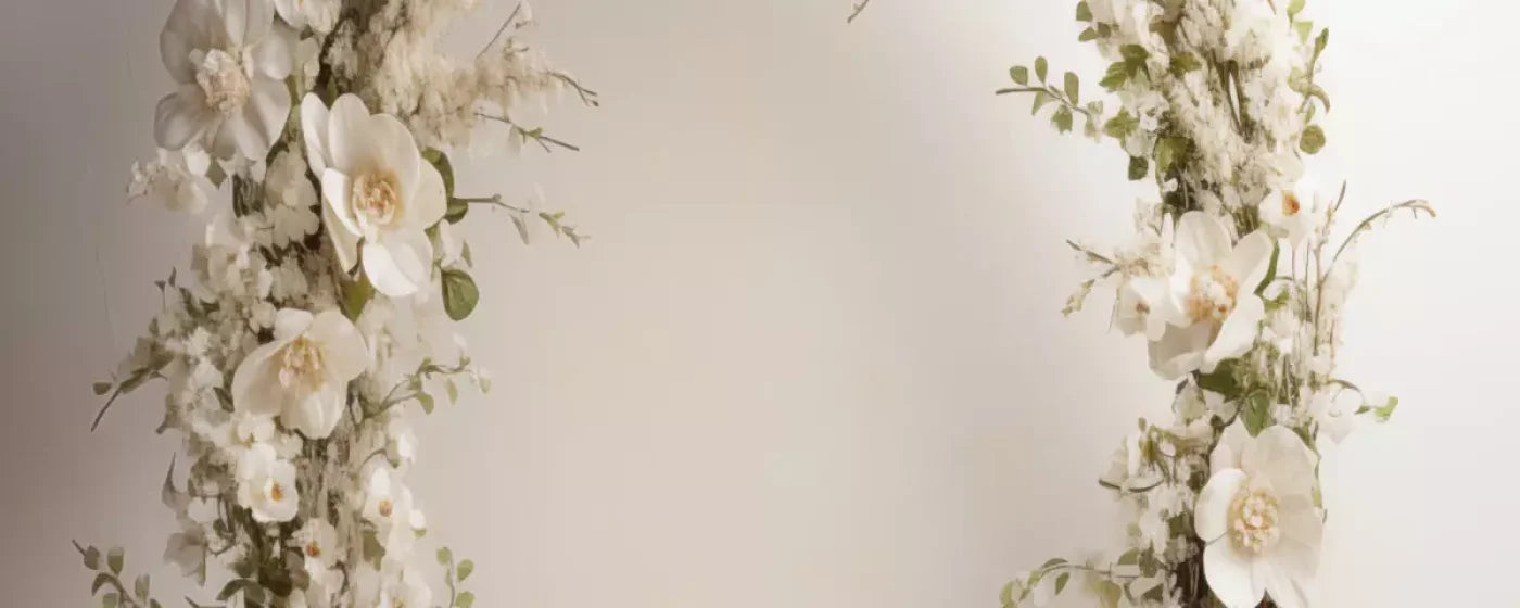 White Studio Floral Arch 20’X8’ Ultracloth (240 X 96 Inch) Backdrop