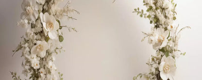 White Studio Floral Arch 20’X8’ Ultracloth (240 X 96 Inch) Backdrop
