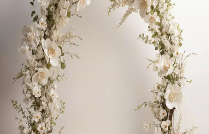 White Studio Floral Arch 14’X9’ Ultracloth (168 X 108 Inch) Backdrop