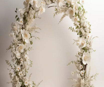 White Studio Floral Arch 12’X10’ Ultracloth (144 X 120 Inch) Backdrop