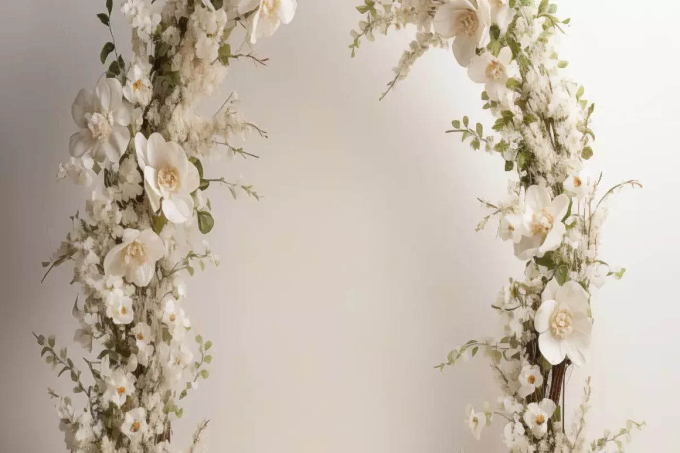 White Studio Floral Arch 12’X8’ Ultracloth (144 X 96 Inch) Backdrop