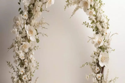 White Studio Floral Arch 12’X8’ Ultracloth (144 X 96 Inch) Backdrop