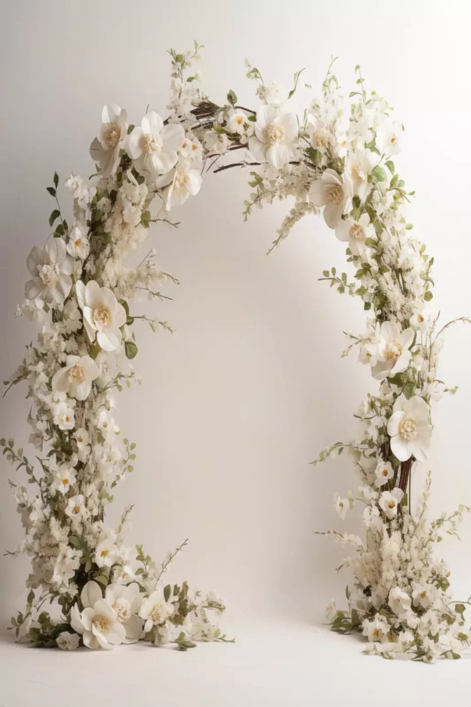 White Studio Floral Arch 8’X12’ Ultracloth (96 X 144 Inch) Backdrop