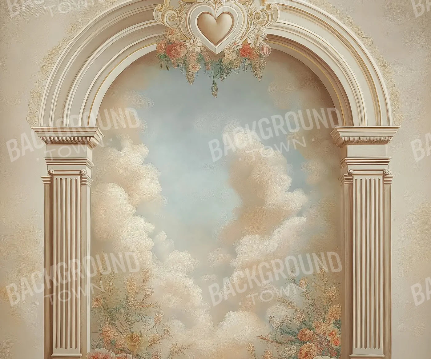 White Wall Archway 5’x4’2 Fleece (60 x 50 inch) Backdrop