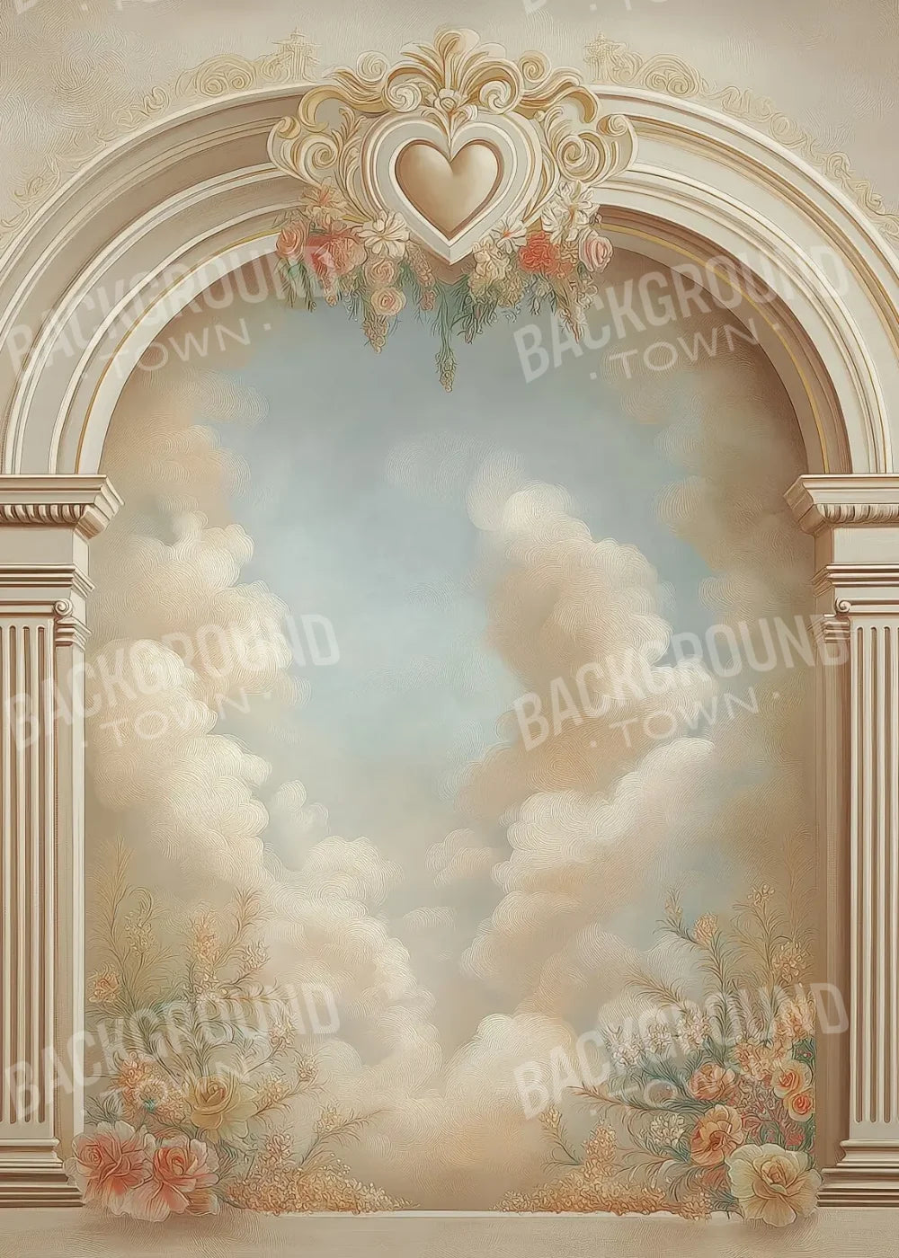 White Wall Archway 5’x7’ UltraCloth (60 x 84 inch) Backdrop
