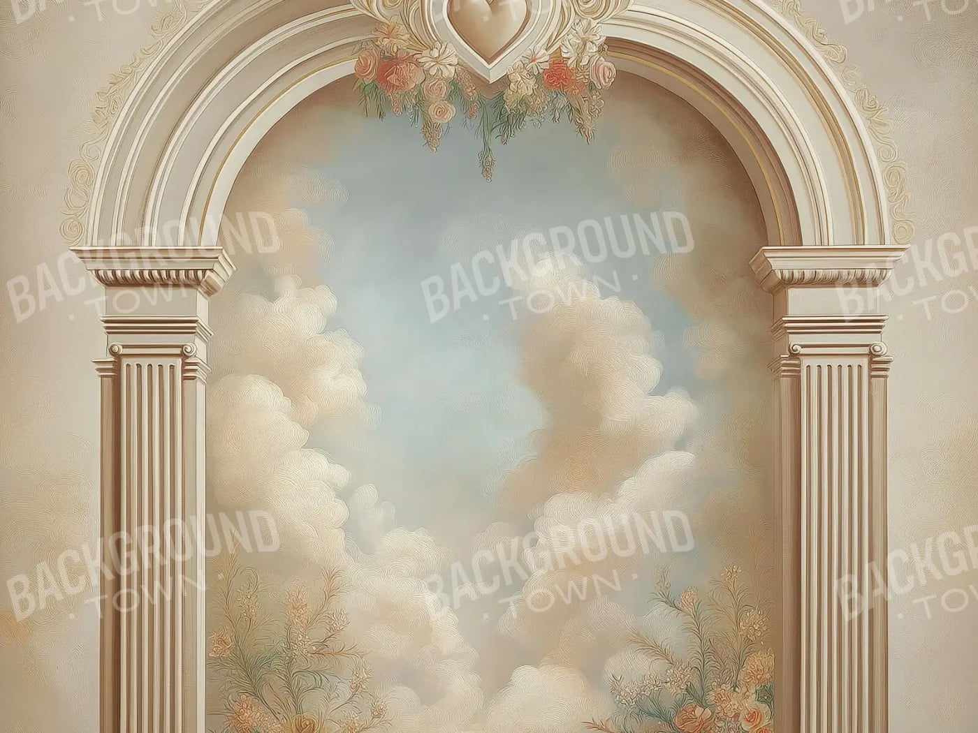 White Wall Archway 8’x6’ Fleece (96 x 72 inch) Backdrop