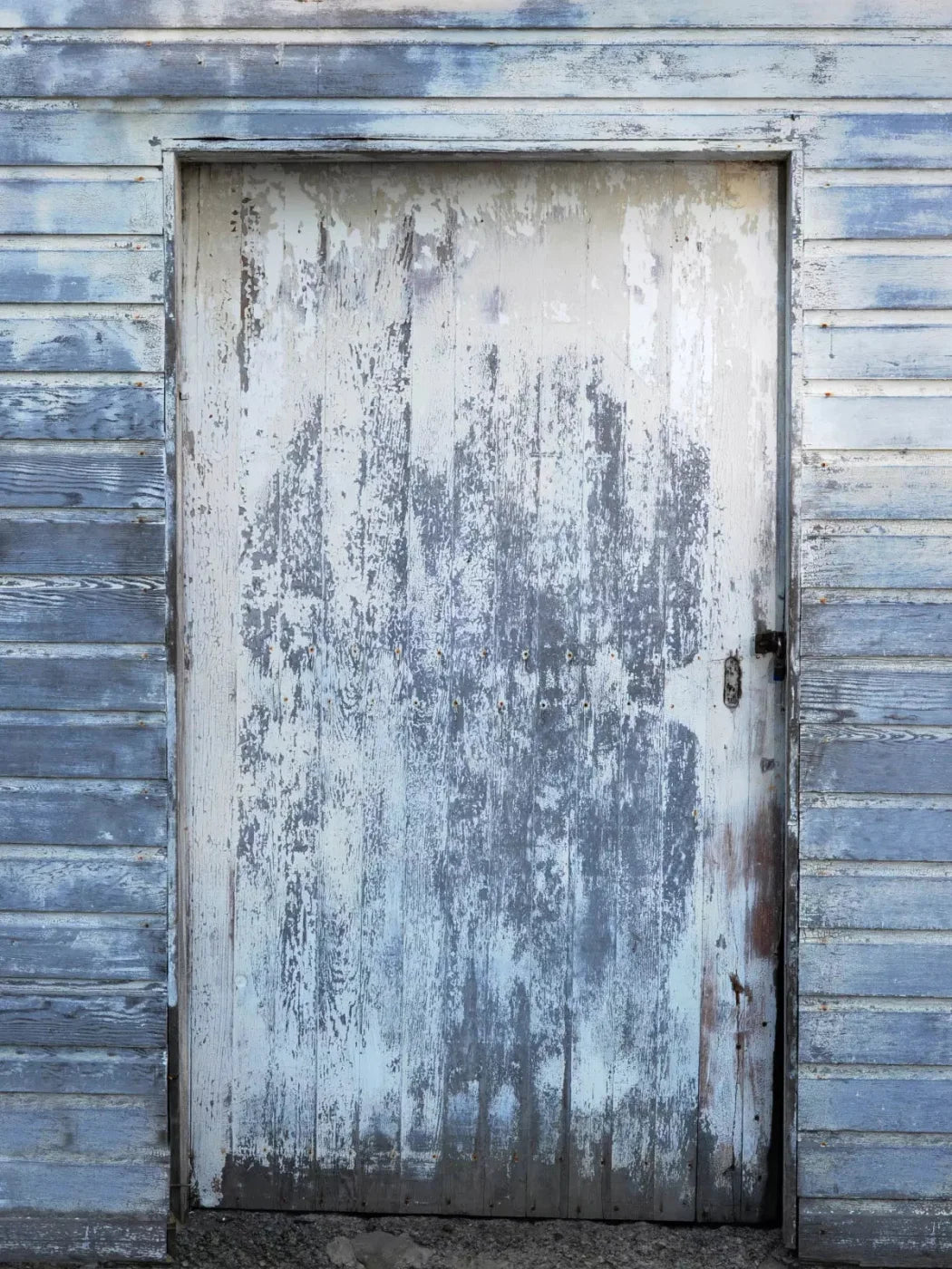 White Washed Door 5X68 Fleece ( 60 X 80 Inch ) Backdrop