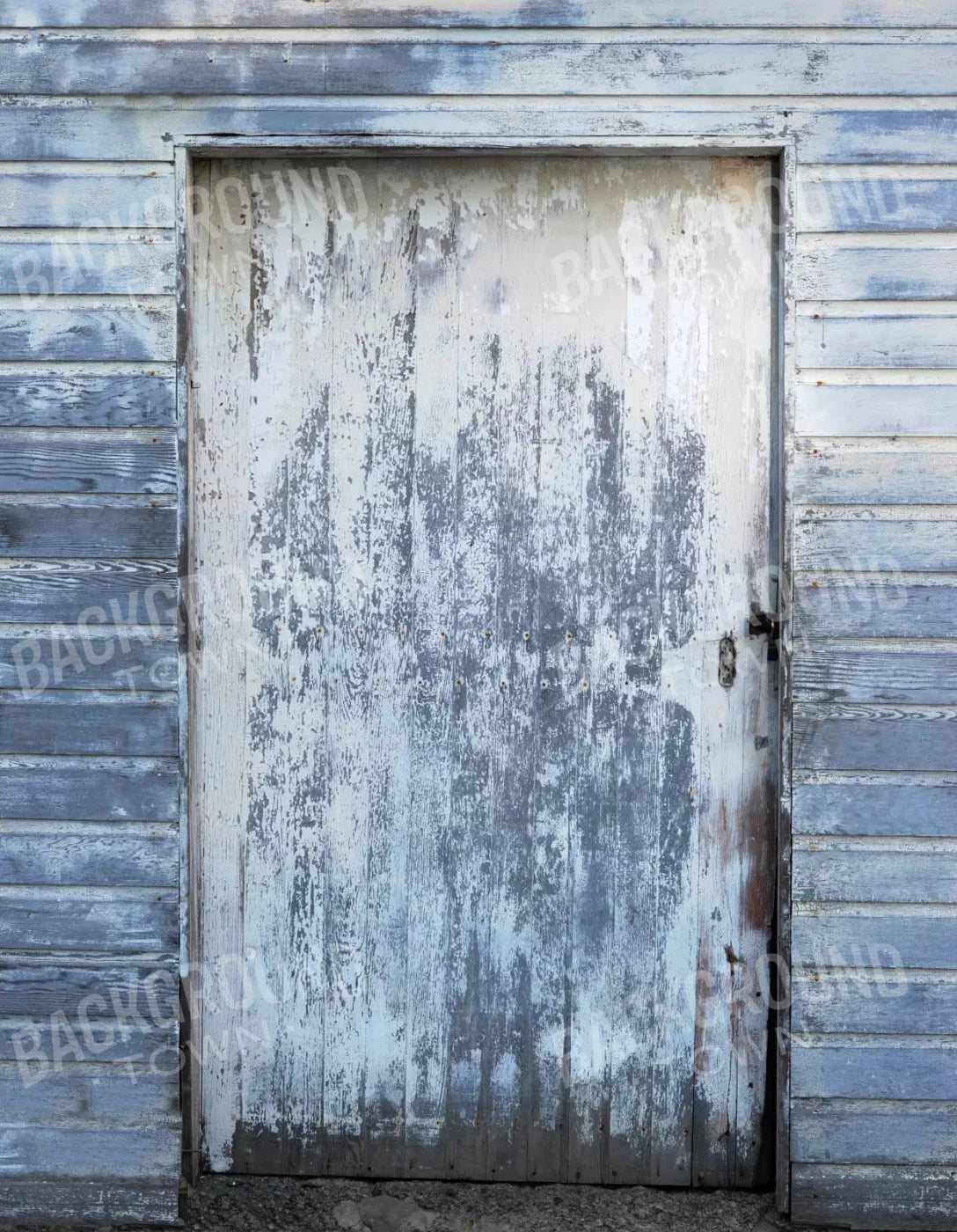 White Washed Door 6X8 Fleece ( 72 X 96 Inch ) Backdrop