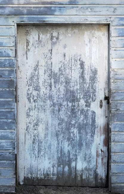 White Washed Door 8X12 Ultracloth ( 96 X 144 Inch ) Backdrop