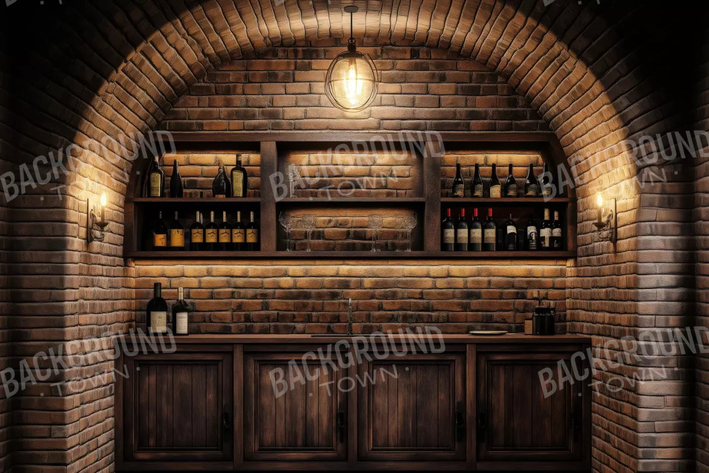 Wine Bar 12’X8’ Ultracloth (144 X 96 Inch) Backdrop