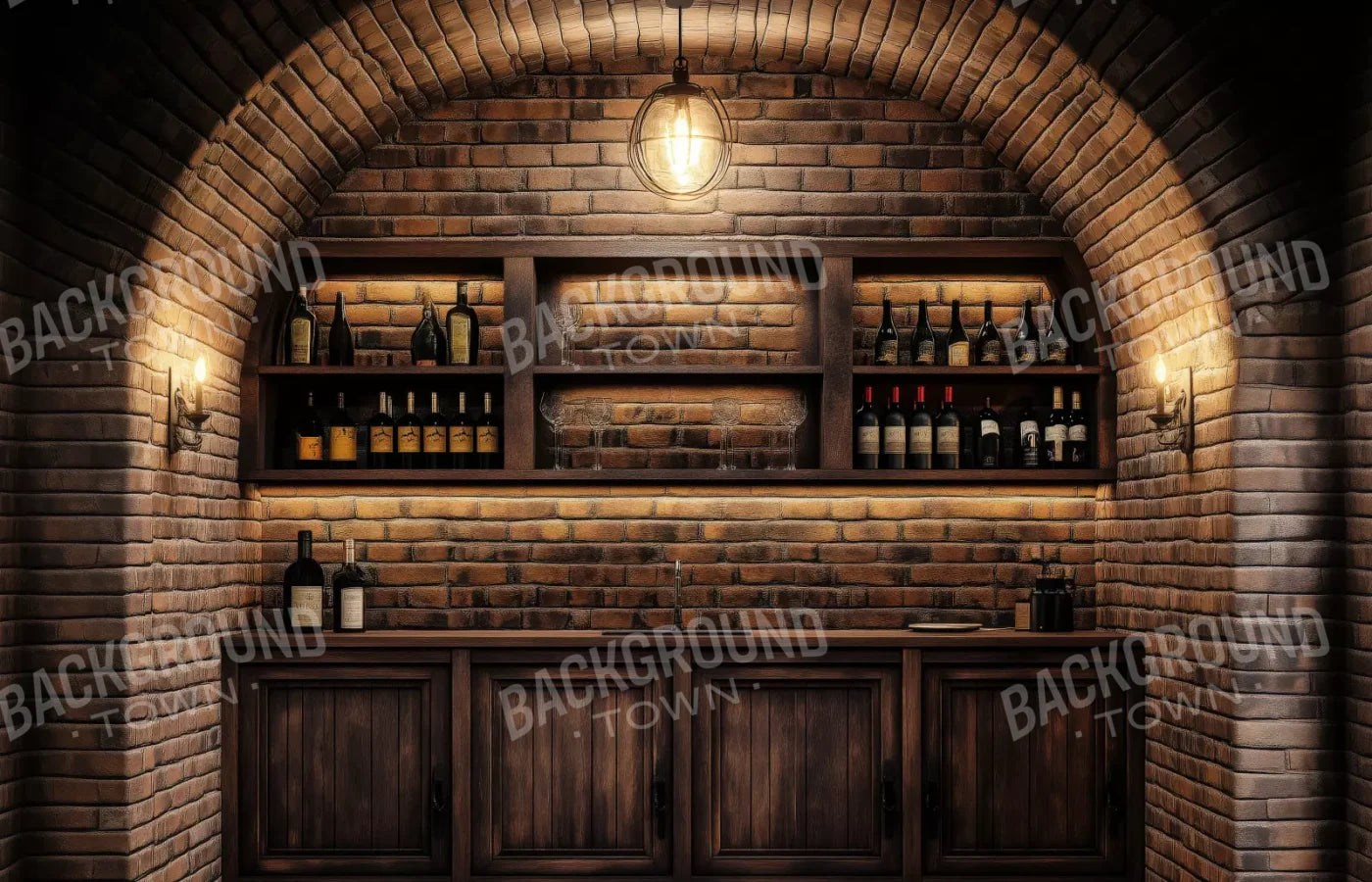 Wine Bar 14’X9’ Ultracloth (168 X 108 Inch) Backdrop