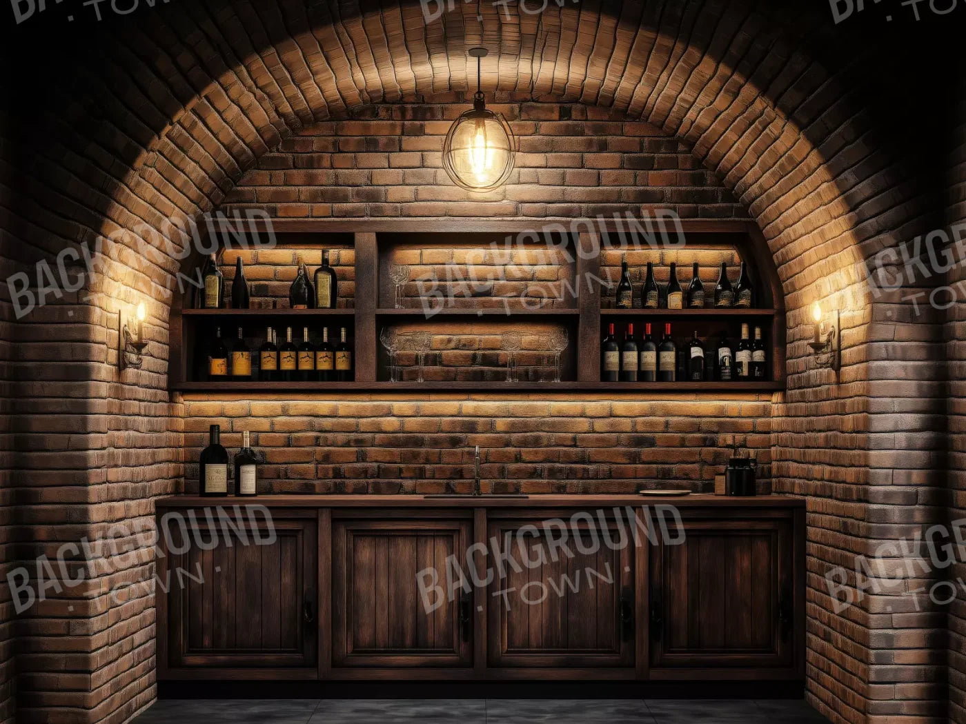 Wine Bar 6’8X5’ Fleece (80 X 60 Inch) Backdrop